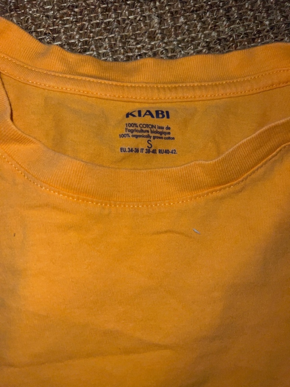 KIABI Women's Organic Cotton T-Shirt in Orange